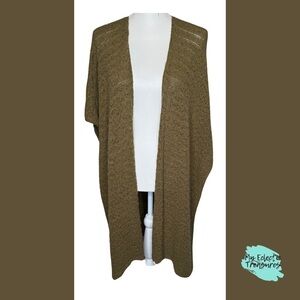 J. Jill Green Shrug Open Design Sweater One Size